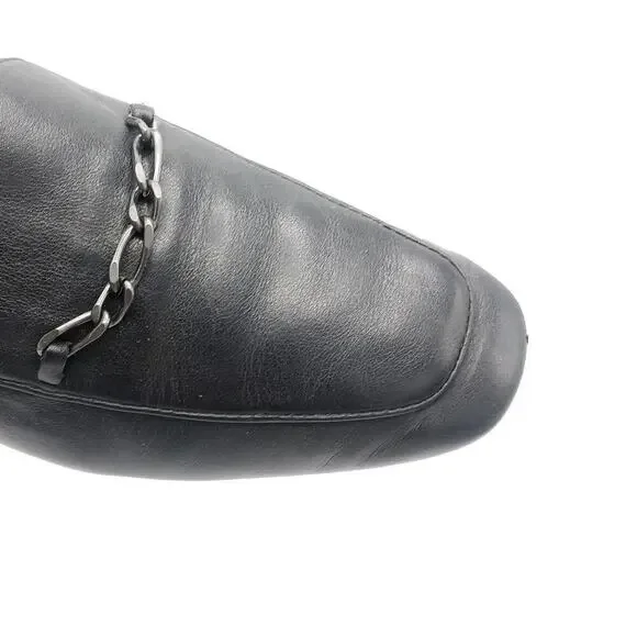 Naturalizer Black Leather Loafers w Chain Detail | Quiet Luxury Fall Capsule - Picture 14 of 16